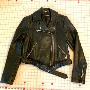 Faux leather jacket express small